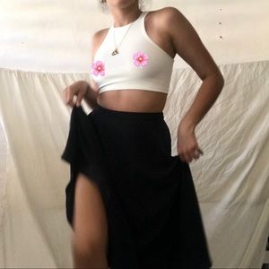 (SOLD DEPOP) UNIQLO High Waisted Black Midi Skirt